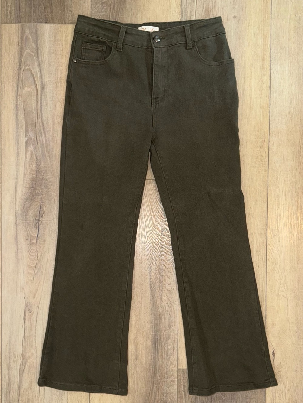 Listicle Olive Green Flared Pants
